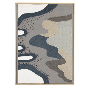 Decoratiune de perete multicolora din lemn 75x104 cm Coastal Zuiver