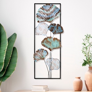 Decoratiune de perete multicolora din metal 32x90 cm Sfeyt The Home Collection
