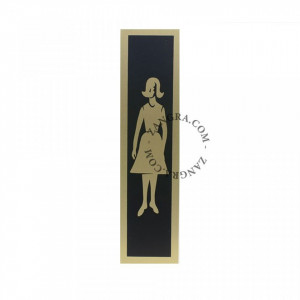 Decoratiune de perete neagra/aurie din metal Women Vintage Zangra