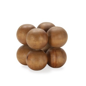 Decoratiune din lemn maro 12 cm Steven Thai Natura