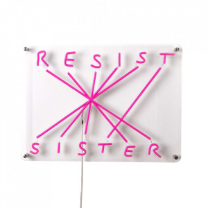 Decoratiune luminoasa din plastic acrilic Resist Sister Seletti