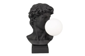 Decoratiune luminoasa neagra din fibre sintetice David The Home Collection