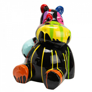 Decoratiune multicolora din polirasina 47 cm Hippo Amadeus