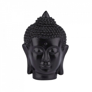 Decoratiune neagra din polirasina 17 cm Buddha Bahne