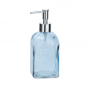 Dispenser sapun lichid albastru din sticla 500 ml Vetro Wenko