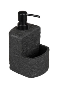 Dispenser sapun lichid negru din fibre sintetice 380 ml Festival Wenko