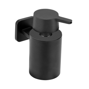 Dispenser sapun lichid negru din metal 200 ml Porto Wenko