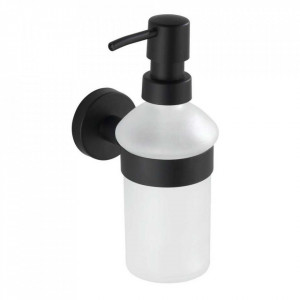 Dispenser sapun lichid pentru perete negru din metal 200 ml Bosio Wenko