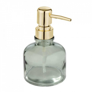 Dispenser sapun lichid verde/auriu din sticla 200 ml Atessa Wenko