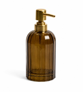 Dispenser sapun lichid verde din sticla 8x10 cm Anetan Kave Home