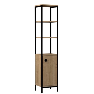 Dulap baie maro/gri antracit din metal Derin The Home Collection