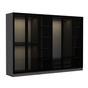 Dulap gri antracit/negru 190 cm Kale Alero The Home Collection
