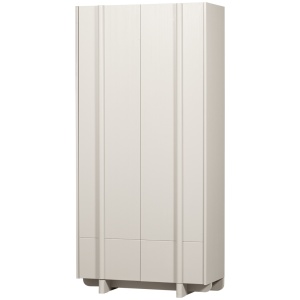 Dulap gri din lemn 210 cm Basu Large Woood