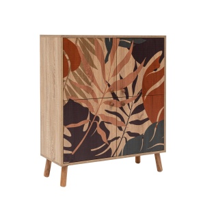 Dulap multicolor din lemn 111 cm Multibox Palm The Home Collection