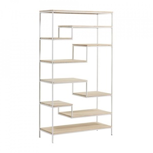 Etajera alba din lemn 180 cm Push Kave Home