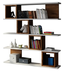 Etajera alba/maro 150 cm Wind The Home Collection