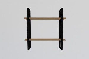 Etajera de perete maro/neagra 70 cm Buba The Home Collection