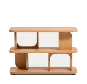 Etajera maro deschis din lemn 66 cm Aduma Oak Kave Home