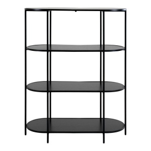 Etajera neagra din metal 111 cm Vita House Nordic