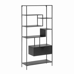 Etajera neagra din metal 168 cm Shantay Kave Home