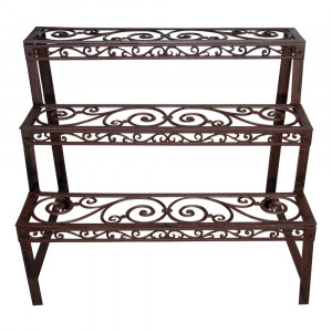 Etajera pentru exterior maro din metal 66 cm Turmen Esschert Design