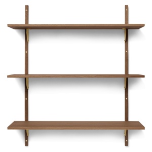 Etajera pentru perete maro din lemn 102 cm Sector Wide Ferm Living
