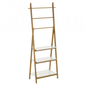 Etajera pliabila maro/alba din MDF si lemn 155 cm Harry The Home Collection