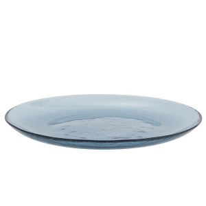 Farfurie intinsa albastra din sticla 26 cm Andy Madam Stoltz