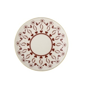 Farfurie pentru desert alba/rosie din ceramica 16 cm Jolly Bloomingville
