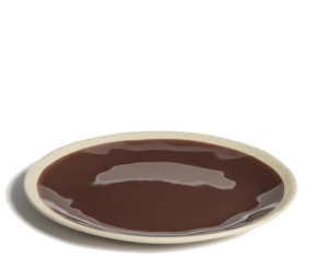 Farfurie pentru desert bej/maro din ceramica 28 cm Nale Kave Home