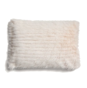 Fata de perna ecru din fibre sintetice 40x60 cm Derolia Kave Home