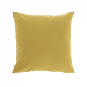Fata de perna galbena din fibre acrilice si in 45x45 cm Nedra Kave Home