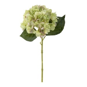 Floare artificiala alba/verde din fibre sintetice 36 cm Hydrangea Bloomingville