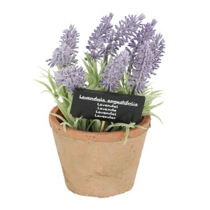 Floare artificiala cu ghiveci multicolora din ceramica 18 cm Lavender L Esschert Design