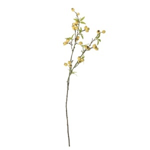Floare artificiala galbena din fibre sintetice 84 cm Hawthorn Bloomingville