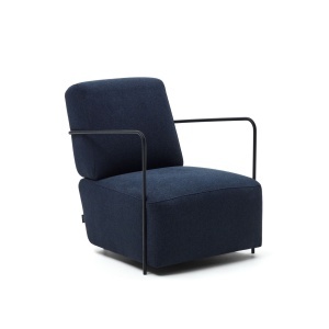 Fotoliu albastru din textil Gamer Kave Home