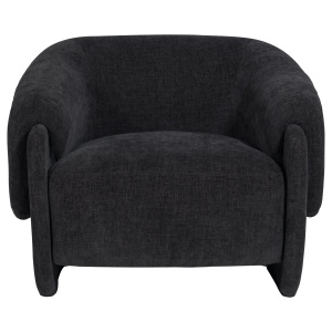Fotoliu albastru din textil Moru Chenille Woood