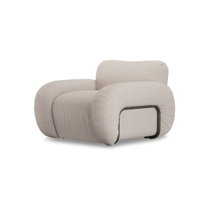 Fotoliu bej/cenusiu din textil Arc Cosy HKliving