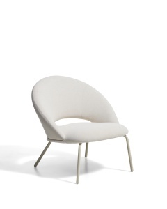 Fotoliu bej din textil Bonali Chenille Kave Home