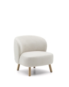 Fotoliu bej din textil Ulit Chenille Kave Home
