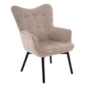 Fotoliu bej inchis din textil Carmen The Home Collection
