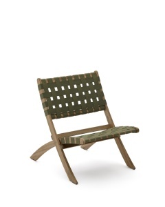 Fotoliu exterior pliabil verde din textil Chabeli Kave Home