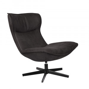 Fotoliu gri antracit din textil John Quiet Object
