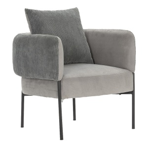 Fotoliu gri deschis din textil Aruni Quiet Object