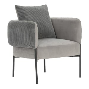 Fotoliu gri deschis din textil Aruni The Home Collection