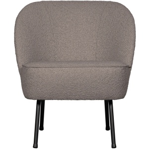 Fotoliu maro nougat din textil Vogue Boucle Woood