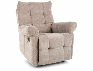 Fotoliu recliner bej din textil Atos The Home Collection
