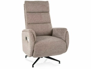 Fotoliu recliner bej din textil Fenix The Home Collection