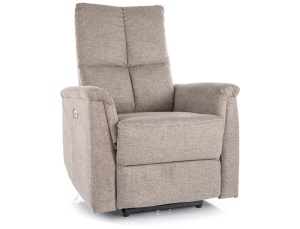 Fotoliu recliner bej din textil Neptun The Home Collection