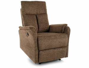 Fotoliu recliner maro cappuccino din textil Atlas The Home Collection